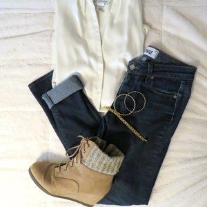 PAIGE SKYLINE SKINNY Dark Jeans